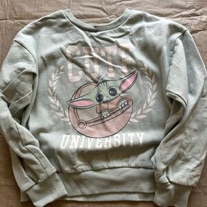 Baby Yoda Girls Sweatshirt
